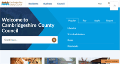 Desktop Screenshot of cambridgeshire.gov.uk